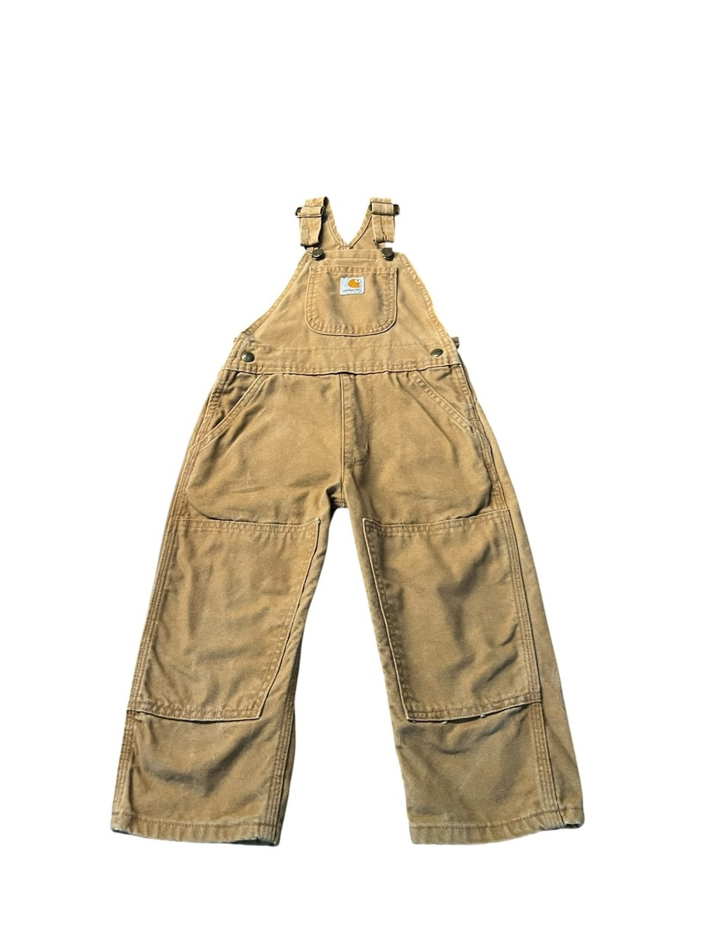 Carhartt Kids Tan Canvas Overalls Size 3T